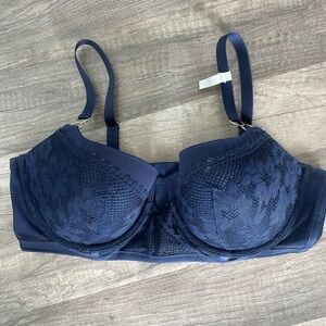 Aerie Balconette  Navy Lace Bra 38D